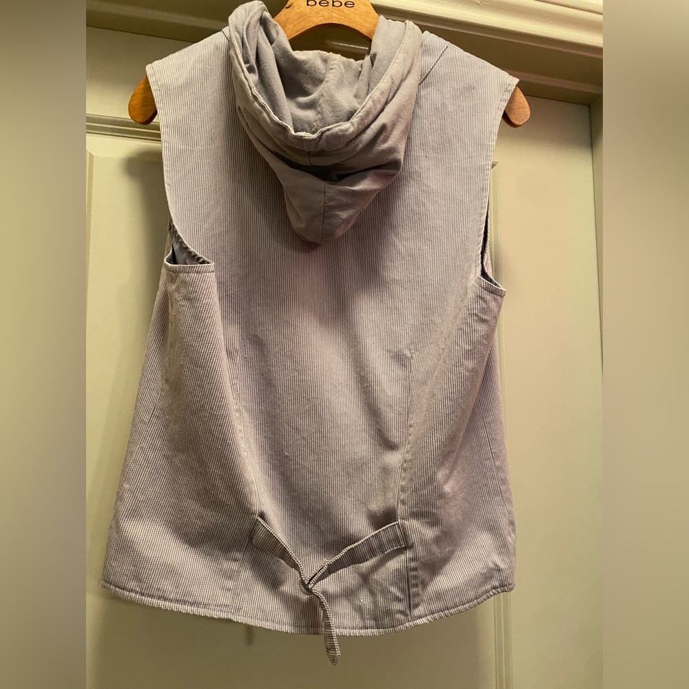 GUESS Men’s Gray Vest Zip Up Button Up Hoodie Size S - Picture 8 of 13